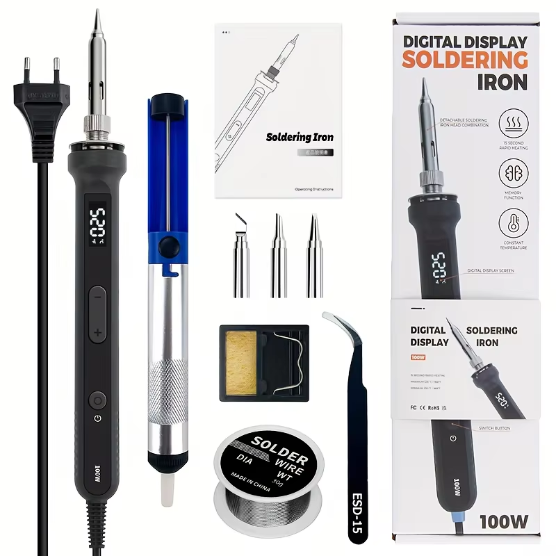 Electronics Repair Parts - 100W Digital Soldering Iron Kit Adjustable‑Temperature