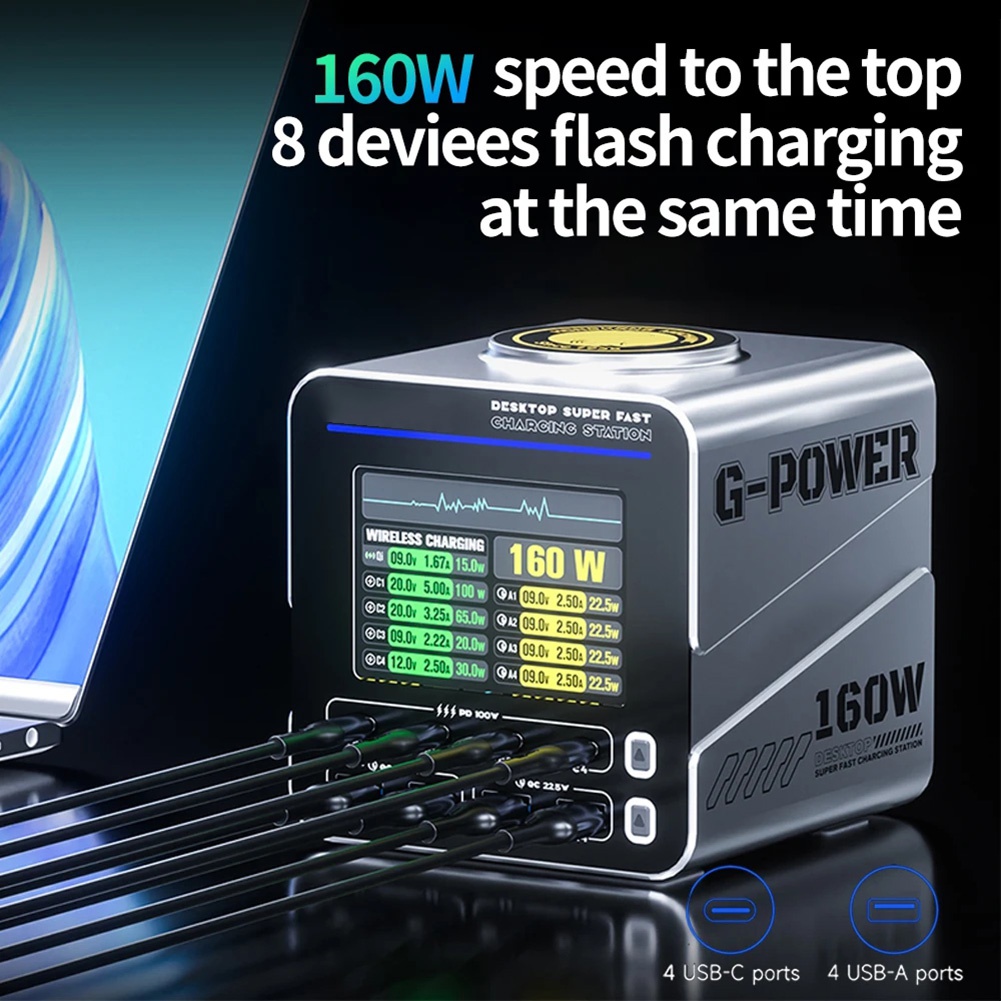 newA10R 160W 8-Port GaN Fast C - Electronics Repair Tools And Equipment ulasan dan harga