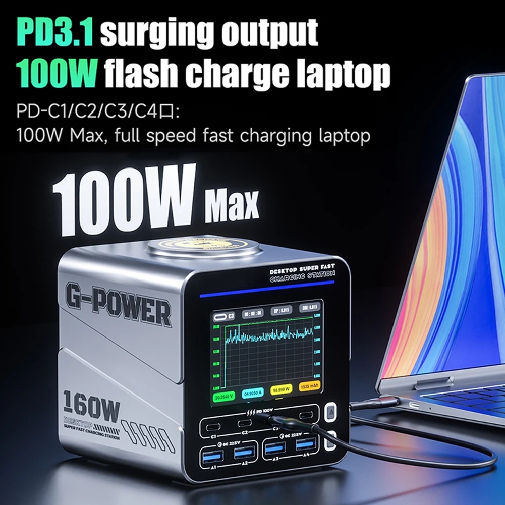 newA10R 160W 8-Port GaN Fast C - Electronics Repair Tools And Equipment ulasan dan harga