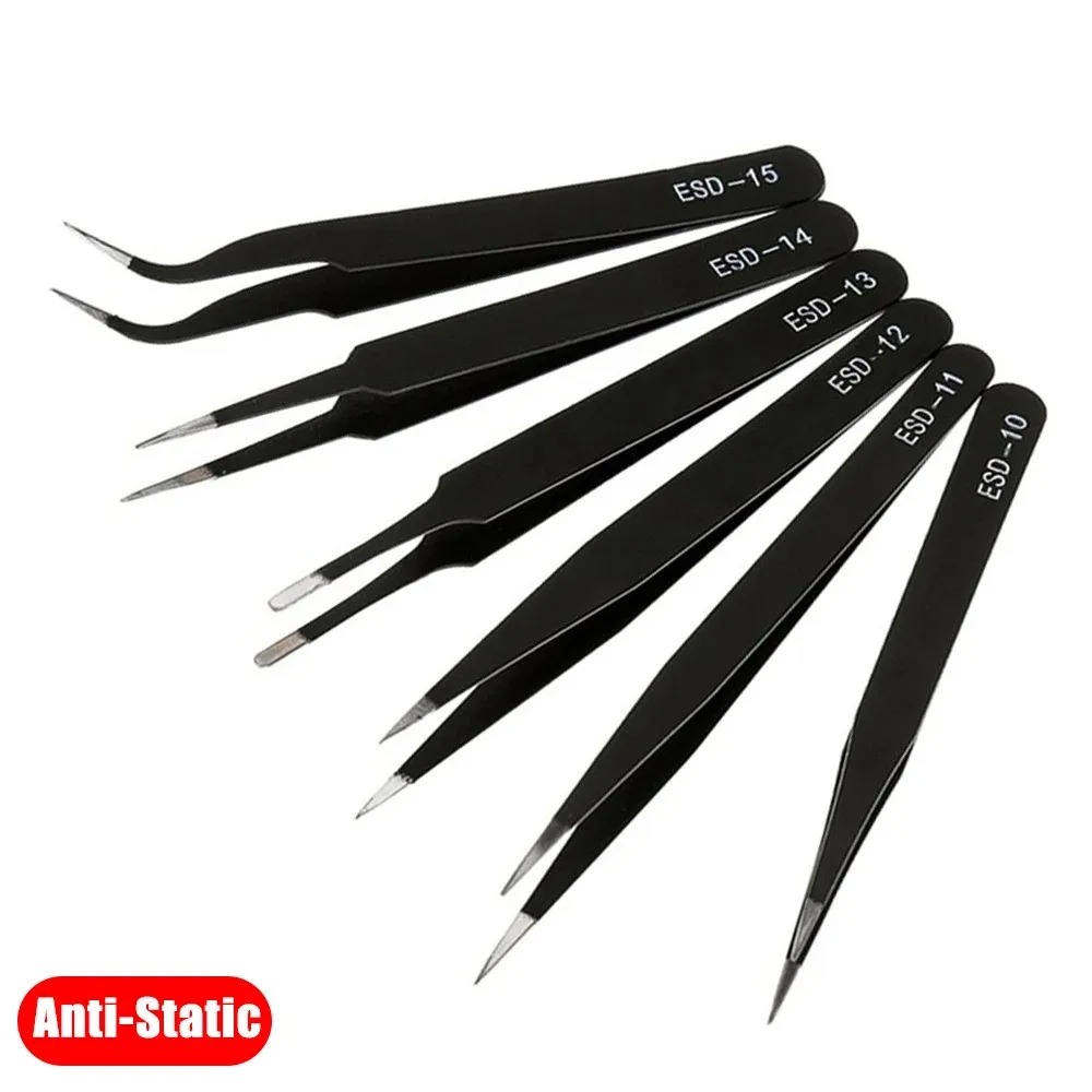 6PCS Precision Tweezers Set ES - Electronics Repair Tools And Equipment ulasan dan harga